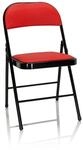 hjh OFFICE 803003 Klappstuhl gepolstert TUDELA Kunstleder Rot Besucherstuhl Faltstuhl