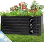 blumfeldt Hochbeet aus Metall, Wetterfestes Stahl-Hochbeet f&uuml;r Balkon & Garten,