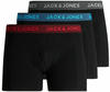 JACK & JONES Herren JACWAISTBAND Trunks 3 Pack NOOS 12127816, Black/Black - Black, L