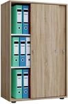 VCM B&uuml;roschrank mit 3 F&auml;chern | moderner Aktenschrank mit Schiebet&uuml;ren |...