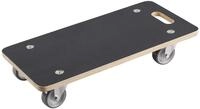 Meister Transportroller 590 x 290 mm - 200 kg Tragkraft - Siebdruckplatte - PU-R&auml;der