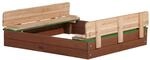 AXI Sandkasten Ella aus Holz mit Deckel XL | Sand Kasten mit Sitzbank &...
