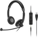 Sennheiser SC 75 USB MS Beidseitiges UC-Headset mit USB-Anschluss inkl. In-Line...