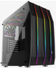 AeroCool KLAW, PC-Gehäuse, ATX, Gehärtetes Glas, Front RGB, 3 RGB-Lüfter, schwarz,