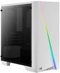 AeroCool CYLONMINIW, MicroATX PC Box, RGB 13, Fenster, 8 cm L&uuml;fter, Wei&szlig;e,...