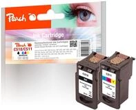 Peach C510/511/512/513 Spar Pack Druckk&ouml;pfe (BK, C) ersetzt Canon PG-510BK, CL-511C,