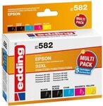 edding Druckerpatrone EDD-582 - Multipack 5 - Schwarz, Foto-Schwarz, Cyan, Magenta,
