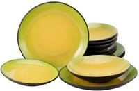 CreaTable, 20229, Serie HOT GREEN, 12-teiliges Geschirrset f&uuml;r 4 Personen,...