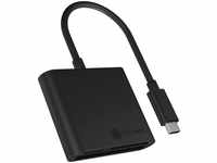 ICY BOX 60649 BOX SD Card Reader mit USB-C, USB 3 Kartenleser für SD, micro SD oder