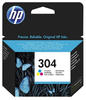 HP 304 (N9K05AE) Original Druckerpatrone Farbe für HP DeskJet 26xx, 37xx, HP ENVY