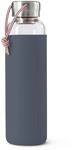 BLACK + BLUM Trinkflasche aus Glas, Auslaufsicher, 600 ml, Schiefer 