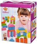 Eichhorn 100088011 75 pastellfarbene bunte Holzbausteine in Aufbewahrungsbox und