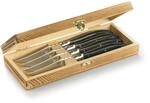 GEFU Steakmesser-Set Basco, 4 St&uuml;ck in Edler Kiefernholz-Box, mit Ergonomischem