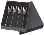 broste Copenhagen HUNE Kuchengabel Titanium Espresso 4tlg.