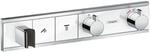 Hansgrohe Thermostat Unterputz RainSelect Fertigset 2 Verbraucher weiss/chrom,
