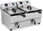 Royal Catering Elektro-Fritteuse Edelstahl Doppel-Fritteuse (2 x 3000 W,...