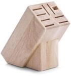 Zeller 24551 Messerblock, Gummibaum, ca. 12,5 x 22 x 25 cm, beige, small