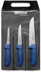 F. Dick Messer Set ErgoGrip 3-teilig (Ausbeinmesser 13 cm &bdquo;schmal, A. Messer 15 cm