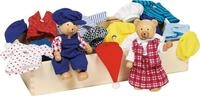 goki 51914 - Biegepuppen B&auml;rchens Klamottenkiste, nachhaltige Holzfiguren, Puppen