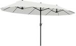 Outsunny Doppelsonnenschirm 455x265cm UV Schutz mit Handkurbel | Sonnenschirm,