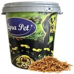 Lyra Pet&reg; 5 kg Mehlw&uuml;rmer getrocknet in 30 L Tonne - Premium Qualit&auml;t 