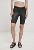 Urban Classics Damen TB4078-Ladies Synthetic Leather Cycle Yoga-Shorts, Schwarz, XL