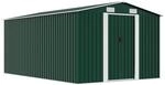 vidaXL Ger&auml;teschuppen 257x392x181cm Metall Gr&uuml;n Ger&auml;tehaus Schuppen...