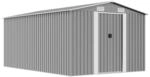 vidaXL Ger&auml;tehaus 257x392x181 cm Metall Grau