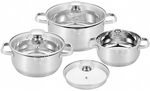 Carl Schmidt Sohn 066574 LEIPZIG Topf-Set, Edelstahl, Silber