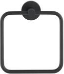 WENKO Handtuchring Bosio Black matt Edelstahl - Handtuchhalter, Edelstahl rostfrei,