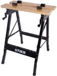 STIER Werkbank, mit Spannbacken, mobiler Arbeitstisch, klappbar, Spanntisch,