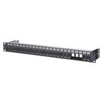 METZ CONNECT Keystone 19 Zoll Modultr&auml;ger 1HE, 24 Port unbest&uuml;ckt, geschirmt,