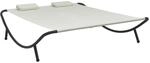 vidaXL Outdoor Loungebett mit 2 Kissen f&uuml;r 2 Personen Doppelliege Gartenliege