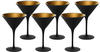 Stölzle Lausitz Cocktailschale Elements 240ml I Martini Gläser 6er Set I Schwarz