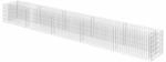 vidaXL Gabionen Hochbeet Verzinkter Stahl 450x50x50 cm Pflanzkorb Steinkorb