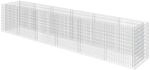 vidaXL Gabionen Hochbeet Verzinkter Stahl 540x90x100 cm Pflanzkorb Steinkorb