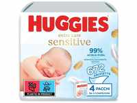 Huggies Pure - Extra Care - Babytücher 1 Box with 4 pacs (3 x 56 wipes per pack)