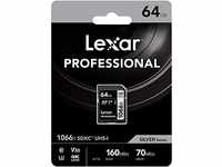 Lexar Professional 64GB 1066x SDXC UHS-I Karte, up to 160MB/s Read 70MB/s Write...