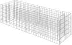 vidaXL Gabionen Hochbeet Verzinkter Stahl 180x50x50 cm Pflanzkorb Steinkorb