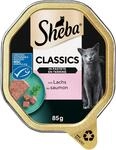 SHEBA Schale Nassfutter f&uuml;r Katzen Classics in Pastete mit Lachs 2 x 11 x 85g