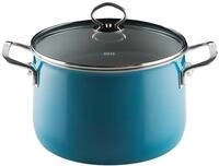 Riess, 0705-010, Topf mit Glasdeckel &Oslash; 24cm, AQUAMARINBLAU, Emaille, Vol....