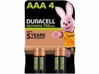 Duracell Akku AAA, wiederaufladbare Batterien AAA, 4 Stück, 1000 Aufladungen,