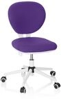 hjh OFFICE 670972 Kinder- und Jungenddrehstuhl Kid VIVO Stoff Lila/Wei&szlig;