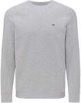 Lee Herren Plain Crew Sweatshirt, Grau (Grey Mele Mp), X-Large