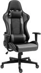 Vinsetto Ergonomischer B&uuml;rostuhl, Gaming Stuhl, Drehstuhl, Kunstleder, Schaumstoff,