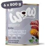 Wow Hundefutter nass Senioren mit Ente, 6x800g | reichhaltiges Nassfutter f&uuml;r