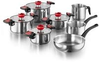 KOPF Kochtopf-Set Nelo 11-teilig aus Edelstahl I Induktions T&ouml;pfe Set mit Deckel,