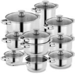 KOPF Topfset Janina 19-teilig aus Edelstahl, Induktion-Kochtopf-Set, 7X T&ouml;pfe,...