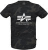 ALPHA INDUSTRIES Basic Camo T-Shirt (Black/Camouflage,M)