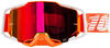 Ride100percent Armega Goggle Regal-Mirror Red Lens rote Linse, Weiß, ESTANDAR